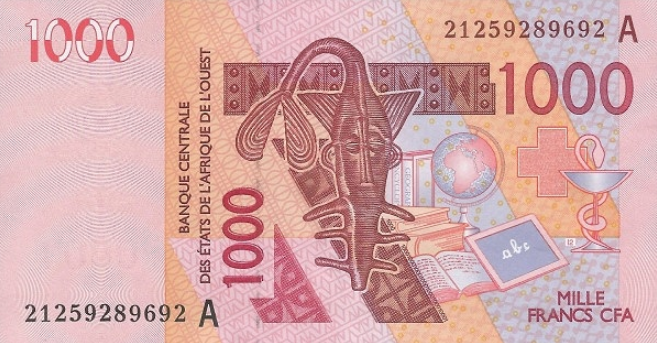 PN115A Ivory Coast W.A.S. A 1000 Francs Year 2021